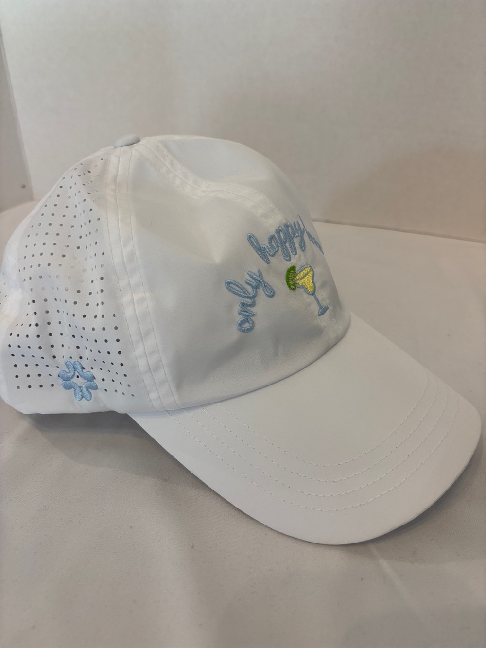 VIMHUE women’s hair freedom athletic cap. Only happy hours margarita blue. - Picture 6 of 6